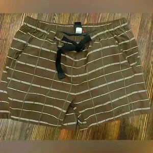 Men’s The North Face Brown Geometric Swim Trunks Size Large